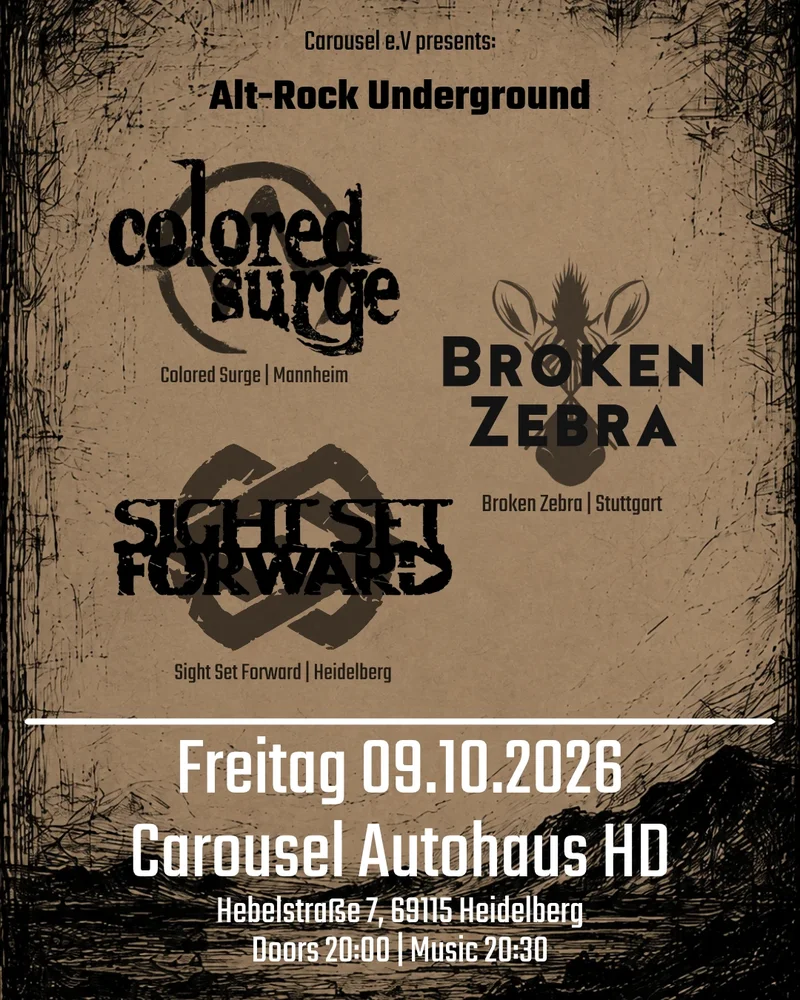 Alt-Rock Underground – Carousel im alten Autohaus, 09.10.2026