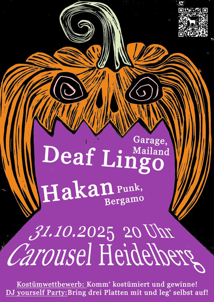 Grusel Carousel mit Hakan (Punk, Bergamo) und Deaf Lingo (Garage, Mailand) und DJ Yourself Aftershow Party!