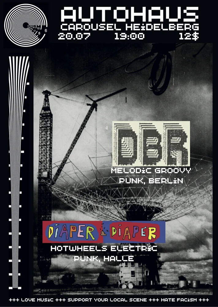 DIAPERS (HAL) , D:B:R (B) – Carousel im alten Autohaus, 20.07.2026