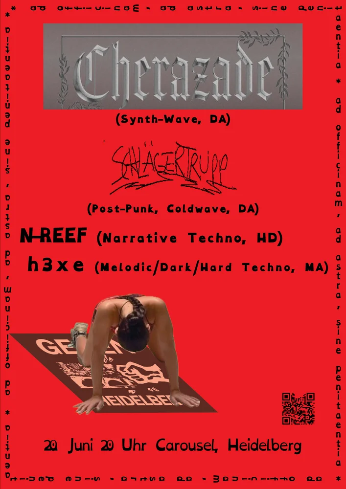 Cherazade, Schlägertrupp, N-REEF, h3xe – Carousel im alten Autohaus, 20.06.2026