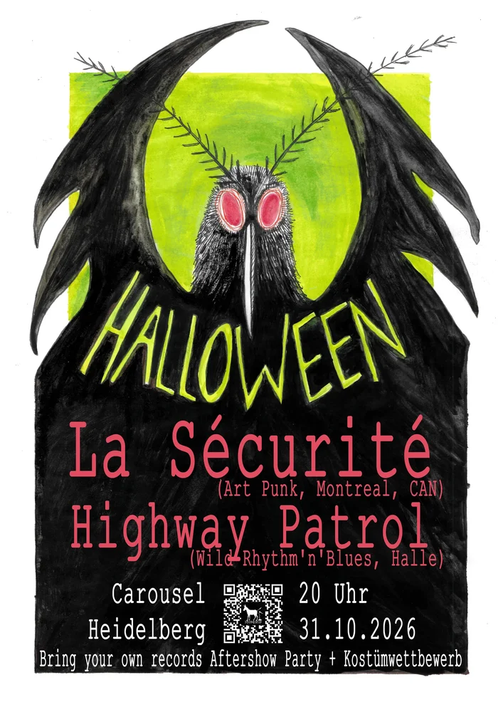 Grusel Carousel Geisterbahn mit La Sécurité (Art Punk) und Highway Patrol (Wild Rhythm'n'Blues) – Carousel im alten Autohaus, 31.10.2026